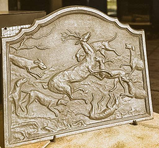 Plaque fonte chasse